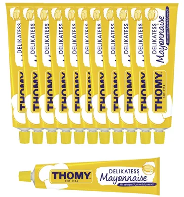 Immagine prodotto di Maionese Thomy dal sapore cremoso e piccante 200ml confezione da 12 pezzi