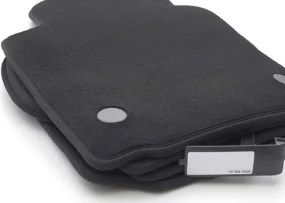 Produktbild von Fußmatten Fiat Panda (ab 2017) + Hybrid Velours Matten Automatten Set, 4-teilig, Schwarz, Original Qualität