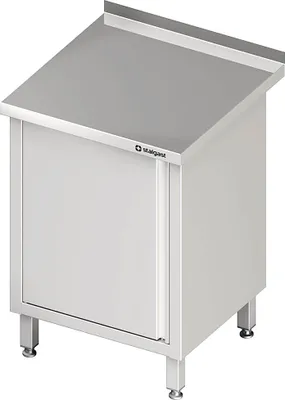 Produktbild von Arbeitsschrank mit Flügeltür, 500x700x850 mm, mit Aufkantung, verschweißt