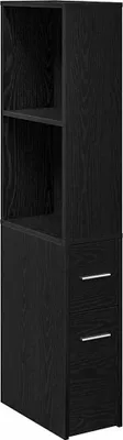 Produktbild von vidaXL Badezimmermöbel-Set Schwarz Eichen-Optik 22 x 41 x 135 cm