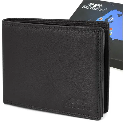 Image de Portefeuille Beltimore K41, en cuir, classique, grand, noir