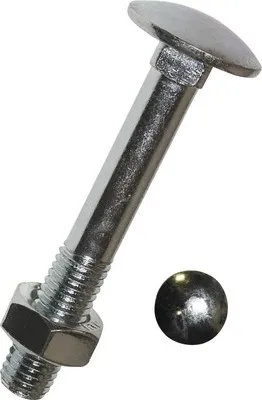 Produktbild von Schloßschraube m. Mutter DIN 603 M12x50 mm galv. verzinkt, 100 Stück