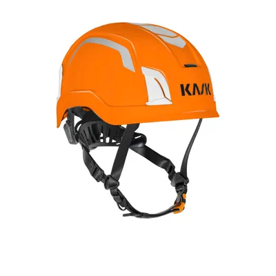 Produktbild von KASK Schutzhelm ZENITH X Hi-Viz, fluoreszierender Bauhelm, Kletterhelm, Arbeitshelm, Drehrad, EN397, EN50365 Farbe:orange fluo