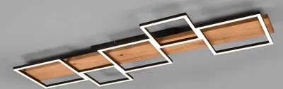 Produktbild von lightling Alan LED Deckenleuchte, 115 x 44 cm, Höhe: 7.5 cm, schwarz matt Metall, Switch Dimmer, max: 42W