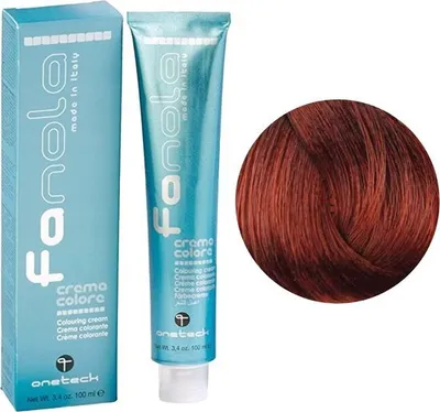 Produktbild von Fanola 6.44 Dark Blonde Intense Copper, Dunkel, Frauen, 100 ml, Alle Haare, Farbspeichernd, Glanz, Weichmachend, Tube