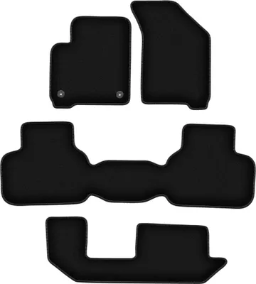 Zdjęcie produktu dla Dywaniki welurowe do Dodge Journey JC49 7 osób (2007-2016) - czarne dywaniki samochodowe BASIC komplet (4 szt.)