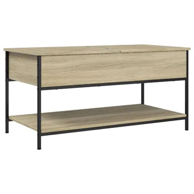 Produktbild von vidaXL Couchtisch Sonoma-Eiche 100x50x50 cm Holzwerkstoff und Metall