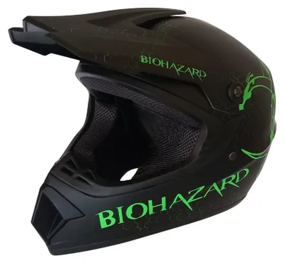 Produktbild von Crosshelm Helm Kinderhelm Motorradhelm Motocross Quad BIOHAZARD Grün Größe XS