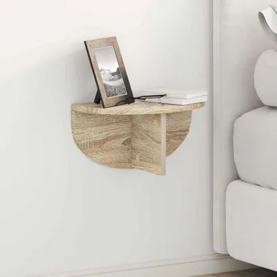 Produktbild von "Schlussverkauf" Wandregal 2 Stück - Wohnzimmer Hängeregal - Schwebende Regale - Sonoma-Eiche 38x19x19 cm Holzwerkstoff  C14844