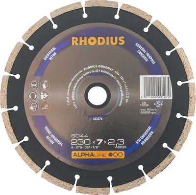 Produktbild von Rhodius Diamanttrennscheibe SD44 Stein Ø 230 mm Bohrung 22,23 mm 2 Stück