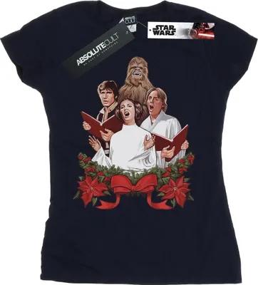 Produktbild von Star Wars - "Christmas Carols" T-Shirt für Damen BI40855 (S) (Marineblau)