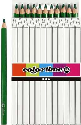 Image de Crayons Triangulaires Jumbo - Vert, 12pcs.