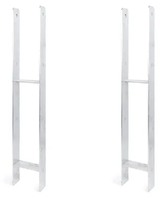 Zdjęcie produktu dla Alberts 2 x wsporniki słupków H, 121x800 mm, grubość materiału 6 mm, głębokość 60 mm, ocynkowane ogniowo