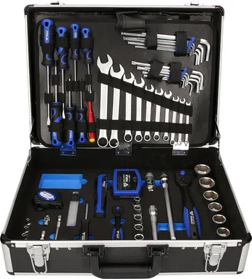 143-tlg. Werkzeugkoffer-Set 1/4" + 1/2", CVS-Stahl, Alukoffer