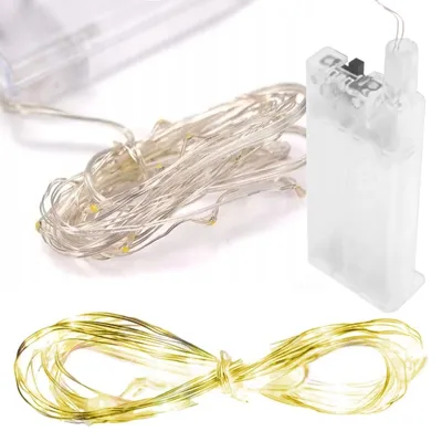 Produktbild von LED Drahtlichter Lichterkette Batterie Warmweiß 20 LED Deko Licht auf Draht 2,2 m Innen
