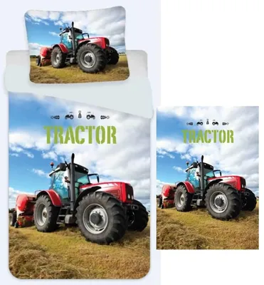 Produktbild von Roter Traktor - Bettwäsche-Set, 135x200 und Fleece-decke, 100x140