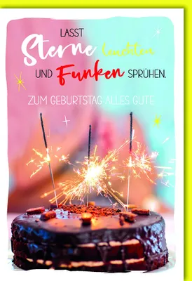 Produktbild von Geburtstag - Glückwunschkarte im Format 11,5 x 17 cm mit Umschlag