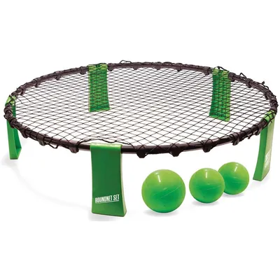 Produktbild von Roundnet Set, komplettes Set für den sofortigen Start, inkl. 3 Bälle, Ballpumpe und Tragetasche, ultimativer Spaßfaktor für Jung und Alt