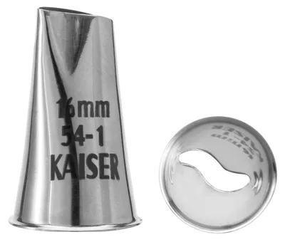 Produktbild von Original Kaiser Rosentülle 16 mm Spritztülle Edelstahl rostfrei falz- und randfrei