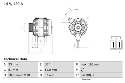 Produktbild von BOSCH 0 986 081 060 Generator x