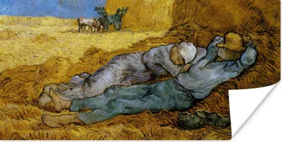 Produktbild von MuchoWow® Poster Die Siesta - Vincent van Gogh 40x20 cm - Poster für die Wand - Poster Schlafzimmer