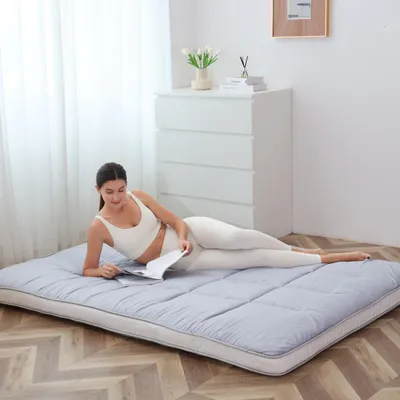 Produktbild von Meulbaty Japanische Futon Matratze Rollmatratze Schlafmatte Bodenmatratze Tatami-Matte Isomatte Grau