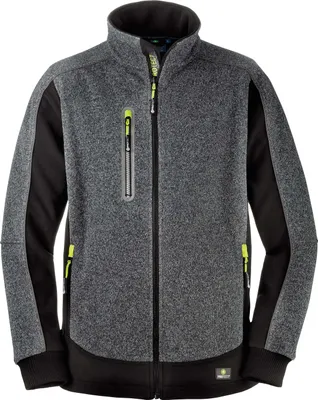 Produktbild von 4PROTECT® Wetterschutz Fleecejacke MAINE, Schwarz/Weiß-Melange XL