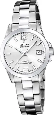Produktbild von Festina Damenuhr Swiss Made Armbanduhr Edelstahl silber D2UF20049/1