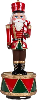Produktbild von Weihnachtsdeko Nussknacker 21cm aufziehbare Spieluhr mit Musik Deko Figur bunt