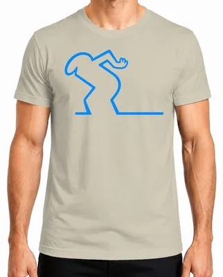 Immagine prodotto di Maglietta da uomo, linea "Strichmännchen Balum Osvaldo Kult", motivo "Zeichentrick Cavandoli", colore: naturale, taglia: XL