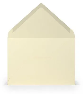 Produktbild von B6-Briefumschläge, 176 × 125 mm, 80 g/m², creme, nassklebend, 5 Stück