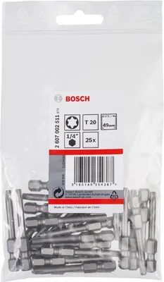 Produktbild von Schrauberbit Extra-Hart T20, 49 mm, 25er-Pack
