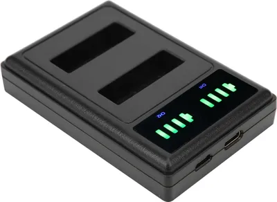 Immagine prodotto di Doppio hub di ricarica rapida, stazione di ricarica, display LCD Micro-TypeC per la batteria della fotocamera ENEL23