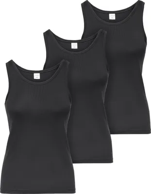 Image de Ladeheid - Lot de 3 débardeurs en coton pour femmes LA40-262 (noir, taille S)
