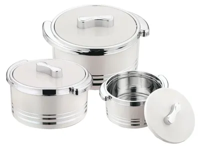 Isolierte Schüsseln 3er-Set 3,7/2,6/1,5 qt Edelstahl