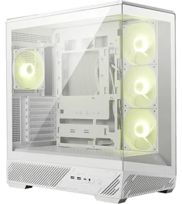 Produktbild von MSI MAG PANO 130R PZ WHITE, Midi Tower, PC, Weiß, ATX, micro ATX, Mini-ATX, Metall, Gaming