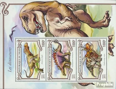 Produktbild von Briefmarken Niger 2015 Mi 3530-3532 Kleinbogen (kompl. Ausg.) postfrisch Dinosaurier