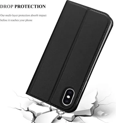 Image de Cadorabo Housse pour Apple iPhone XS MAX Housse de protection en noir Cover Etui Book Case Booklet