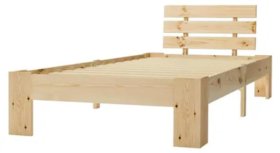 Produktbild von Massivholz Bettgestell aus Kiefernholz 100x200cm