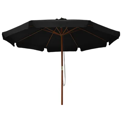 Immagine prodotto di Ombrellone da Esterni con Palo in Legno 330 cm Nero
