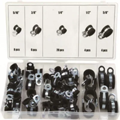 Produktbild von 42 x Universal Rohrschellen-Sortiment Leitungsschelle Schlauchschelle gummiert