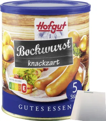 Produktbild von Hofgut Bockwurst (5/400g Dose) + usy Block