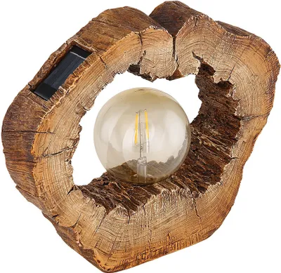 Produktbild von LED Solarleuchte, Baumscheibe, Holzoptik, L 30,5 cm
