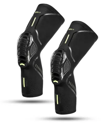 Productafbeelding van INF Kniebeschermers voor fietsen - EVA en siliconen honinggraatbescherming, ademende Elasthan, antislip, L en XL L