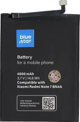 Produktbild von AKKU passend für Xiaomi Redmi Note 7 (BN4A) 4000 mAh Li-Ion Blue Star