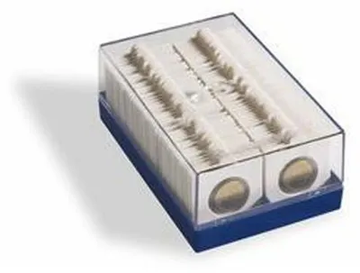 Produktbild von Kunststoffbox KRBOX für 100 Münzrähmchen, blau