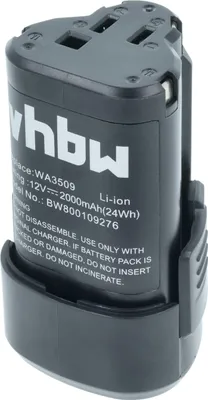 Produktbild von vhbw Akku kompatibel mit Rockwell RK2512K2, RK2512, RK2512K, RK2510K, RK2510K2, RK2511, RK2511K2, RK2510, RK2510K2.1 Werkzeug (2000 mAh, Li-Ion, 12 V)