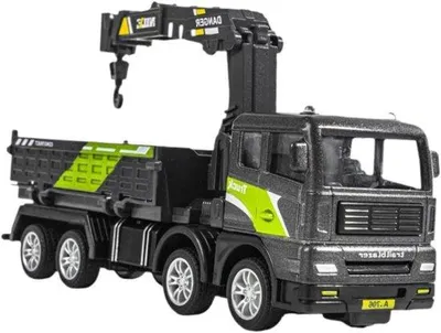 Productafbeelding van Bouwvoertuig Speelgoed - Metaal Graafmachine Dumper - Kinderspel Educatie - Inertieaandrijving Realistisch - 162 cm - Zwart groen
