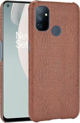 Produktbild von Mobigear Croco  OnePlus Nord N100 Hülle Hardcase Backcover - Braun