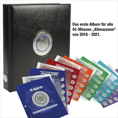 Produktbild von Münzenalbum 5 Euromünzen Klimazonen